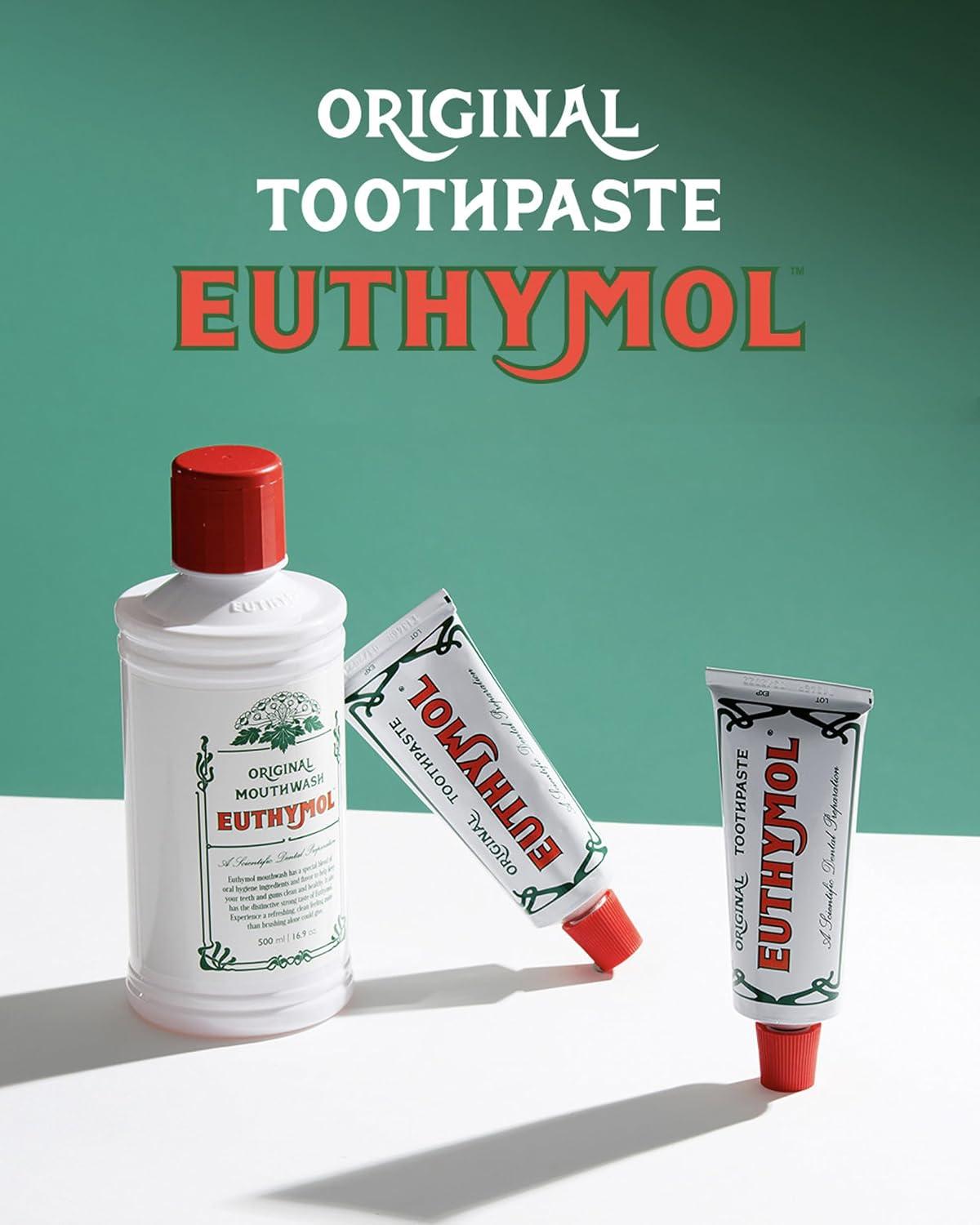 image:imageEUTHYMOL Original Pink Toothpaste 37fl oz 2eaPack of 2 FluorideFree Toothpaste for Sensitive Teeth amp Gum Bad Breath Cavity Prevention 12Hour Long Lasting Freshness with Wintergreen37 Ounce Pack of 5