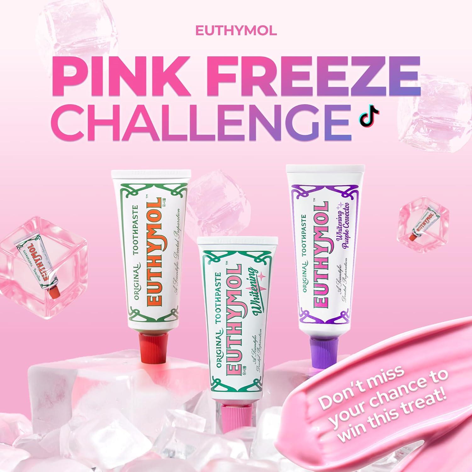 image:imageEUTHYMOL Original Pink Toothpaste 37fl oz 2eaPack of 2 FluorideFree Toothpaste for Sensitive Teeth amp Gum Bad Breath Cavity Prevention 12Hour Long Lasting Freshness with Wintergreen358 Ounce Pack of 3