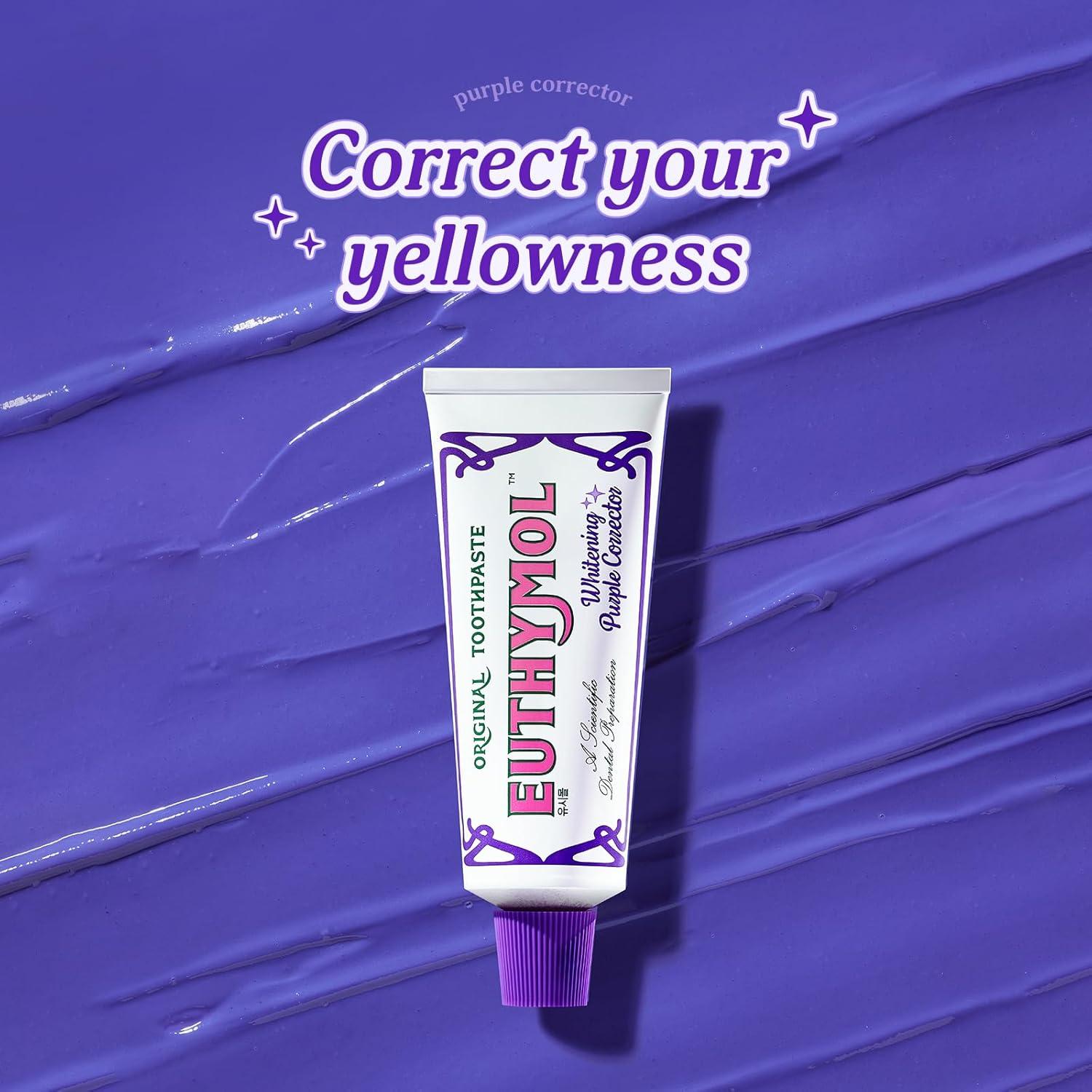 image:imageEUTHYMOL Whitening Duo Bundle 37 oz Each Stain Removal Violet ToneUp for Yellow Teeth Cavity Protection Fresh Breath