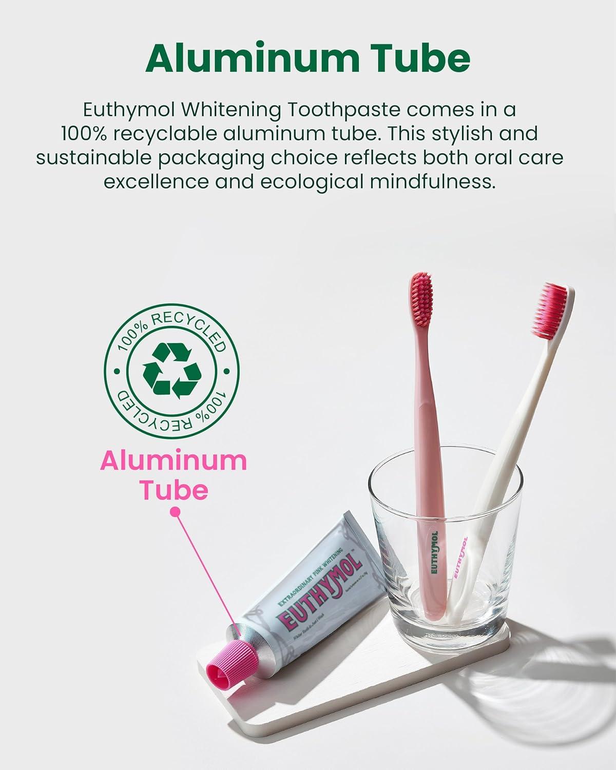 image:imageEUTHYMOL Whitening Toothpaste 37fl oz5 Pack of 5 Stain Removal in 2 Weeks LongLasting Freshness for Sensitive Gum amp Teeth Bad Breath Cavity Prevention Recyclable Aluminum TubePack of 1
