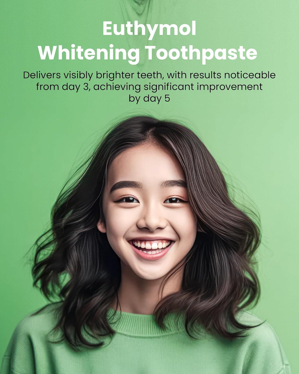 image:imageEUTHYMOL Whitening Toothpaste 37fl oz5 Pack of 5 Stain Removal in 2 Weeks LongLasting Freshness for Sensitive Gum amp Teeth Bad Breath Cavity Prevention Recyclable Aluminum TubePack of 1
