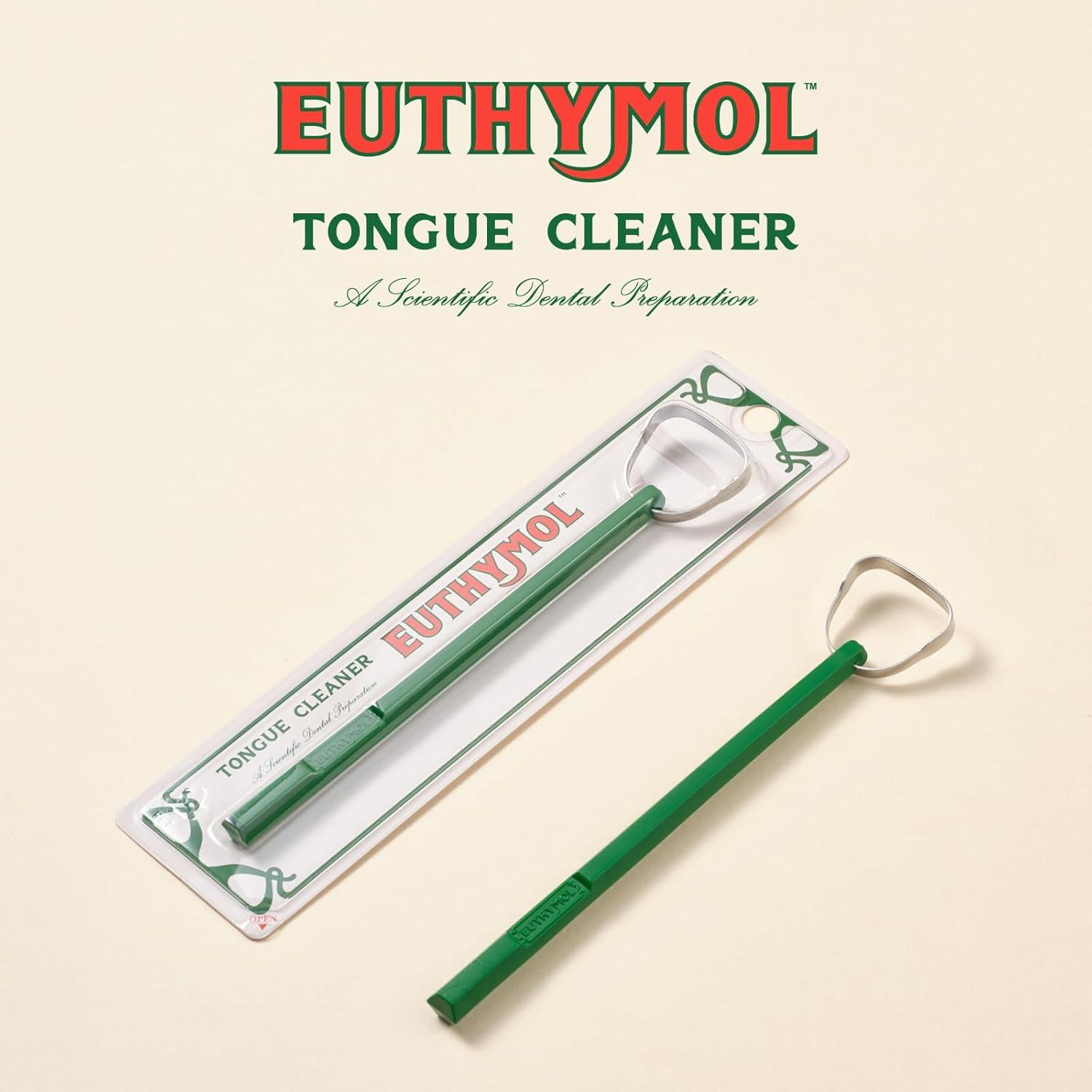 image:imageEuthymol 304 Stainless Steel Tongue Scraper Reduces Bad Breath Removes Tongue Plaque Improves Oral Hygiene Easy to Use amp Clean