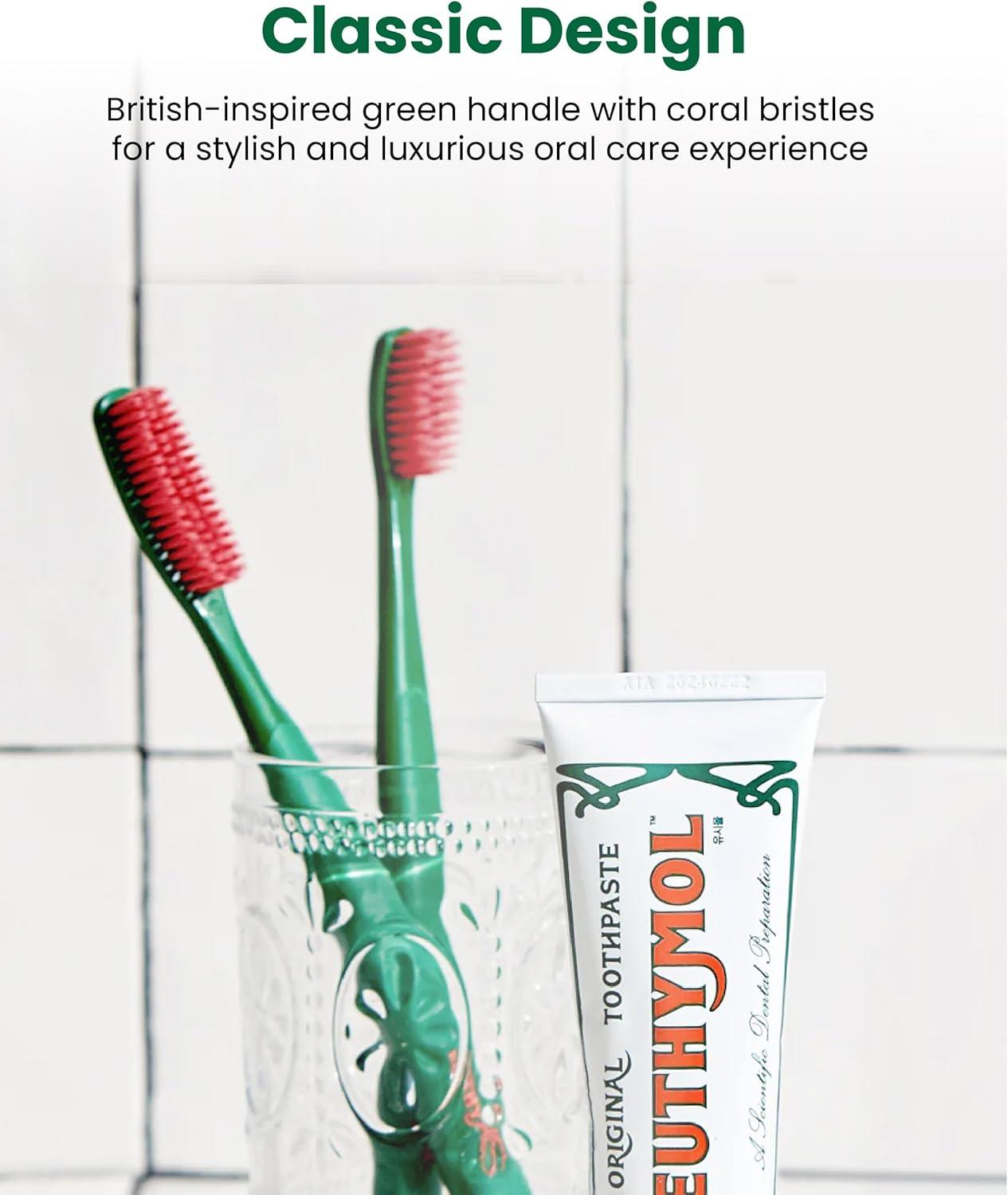image:imageEuthymol Whitening Toothbrush White 6 Count Premium Soft DualTension Bristles Advanced Plaque Removal Stain ReductionRegular