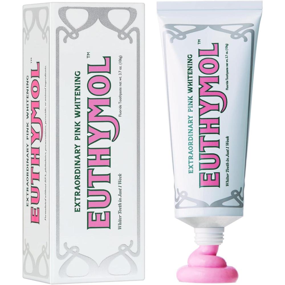 image:imageEUTHYMOL Whitening Toothpaste 37fl oz5 Pack of 5 Stain Removal in 2 Weeks LongLasting Freshness for Sensitive Gum amp Teeth Bad Breath Cavity Prevention Recyclable Aluminum TubePack of 1