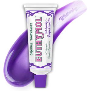 Euthymol Purple Whitening Toothpaste – for Yellow & Sensitive Teeth | Violet Tone-Up Formula, Instantly Brightens, 24H Stain Defense, Long-Lasting Fresh Breath (Pack of 2)(3.7 Fl Oz (Pack of 1))