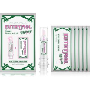 Euthymol Teeth Whitening Program Kit- Booster Gel (0.16 Fl oz) & Strips (5 Count), Visibly Whiter Teeth in Just 5 Days, Remove Coffee Stain, Oral Care