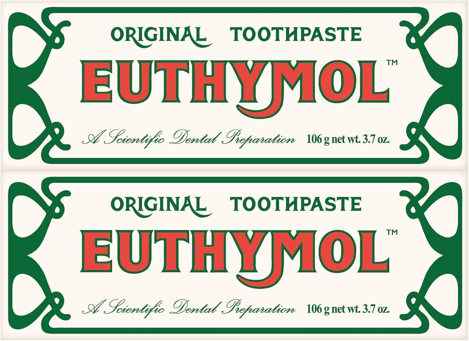 image:imageEUTHYMOL Original Pink Toothpaste 37fl oz3 Pack of 3 FluorideFree Toothpaste for Sensitive Teeth amp Gum Bad Breath Cavity Prevention 12Hour Long Lasting Freshness with Wintergreen37 Ounce Pack of 2