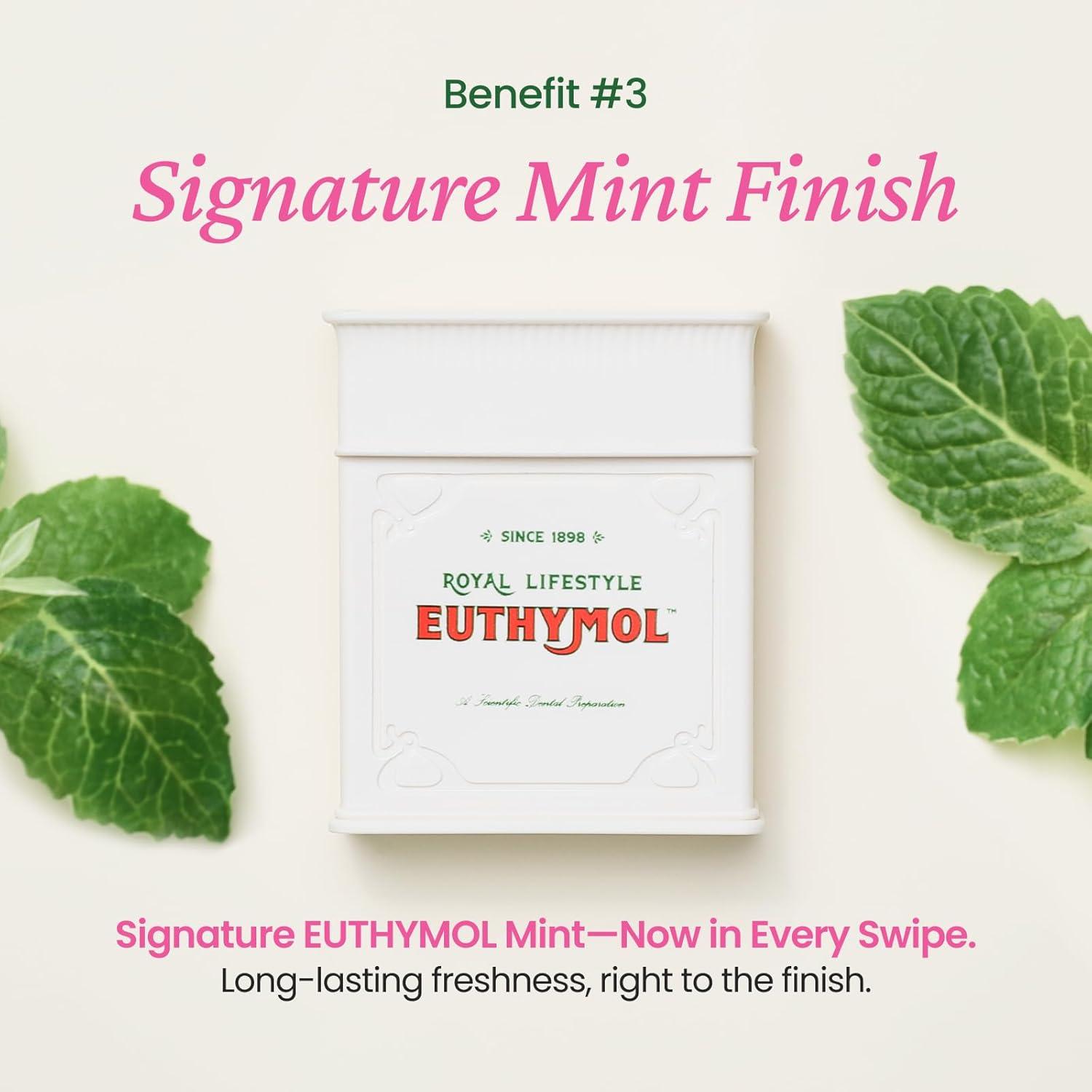 image:imageEUTHYMOL Pink Dental Floss 50m Plaque Removal Woven Floss with Fresh Mint amp Vegan Wax Coating Slim amp Tight Design Ideal Travel Floss