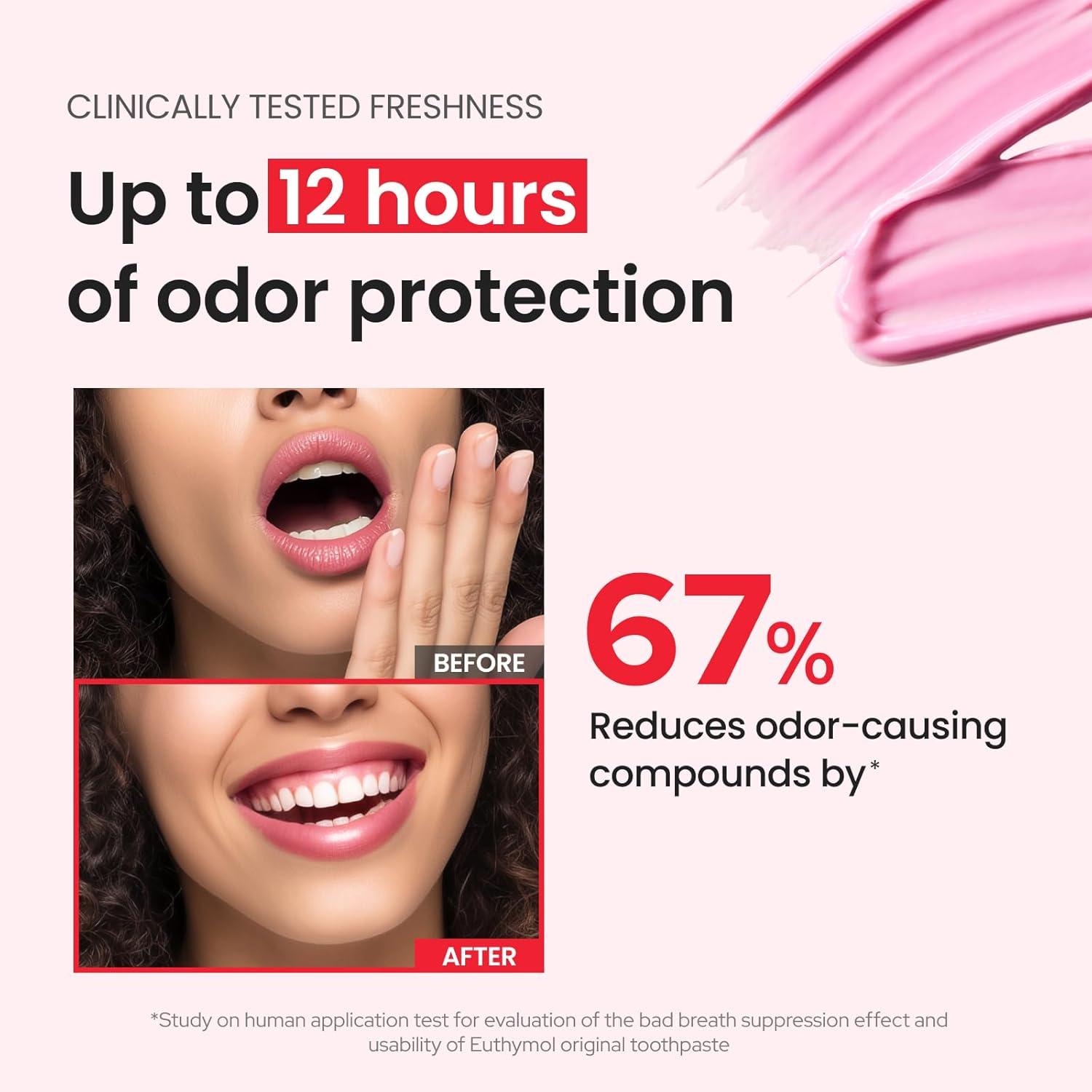 image:imageEUTHYMOL Purple Whitening Fresh Toothpaste Duo Bundle 37 oz Each Stain Removal Violet ToneUp for Yellow Teeth Cavity Protection Fresh Breath