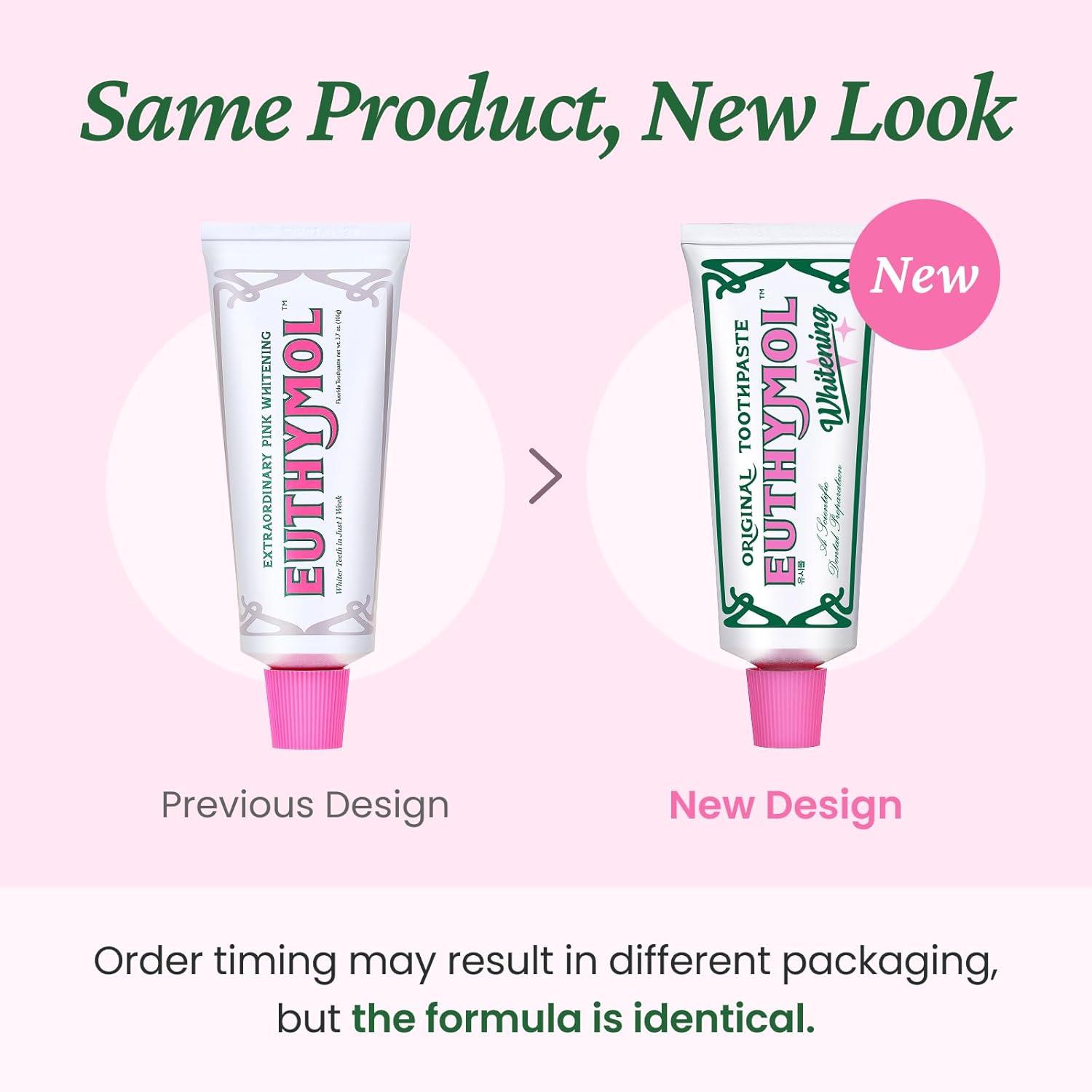 image:imageEUTHYMOL Whitening Toothpaste 37fl oz2 Pack of 2 Stain Removal in 2 Weeks LongLasting Freshness for Sensitive Gum amp Teeth Bad Breath Cavity Prevention Recyclable Aluminum TubePack of 3