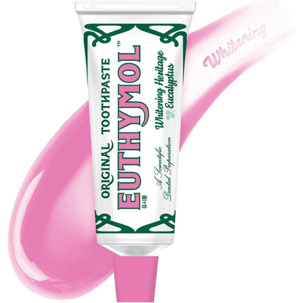 image:imageEUTHYMOL Whitening Toothpaste 37fl oz2 Pack of 2 Stain Removal in 2 Weeks LongLasting Freshness for Sensitive Gum amp Teeth Bad Breath Cavity Prevention Recyclable Aluminum TubePack of 1